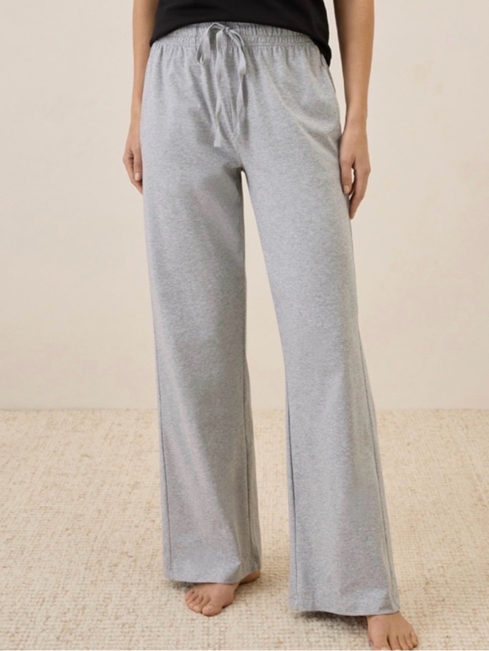 Pact Women’s Cool Stretch Lounge Pant Heather Grey Wide Leg, Size XXL Athleisure